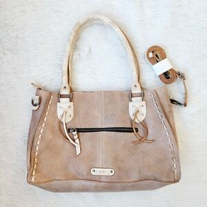 BED|STU Tan and Cream Shoulder Bag